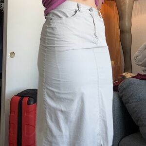 Calvin Klein khaki beige midi length skirt - size 10-12